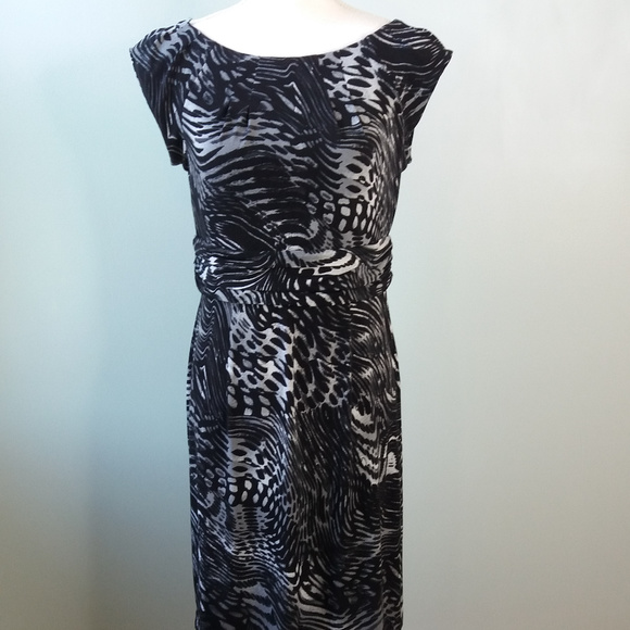 AB Studio Dresses & Skirts - {AB Studios} Black White Animal Print Sheath Dress